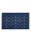 Orla Kiely woven cotton bath mat navy olive Linear Stem - British product