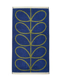 Orla Kiely Linear Stem hand towel navy and olive, UK version