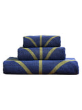 Orla Kiely Linear Stem hand towel navy and olive, UK version