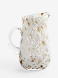 White and gold confetti decorative glass flower vase (British brand)