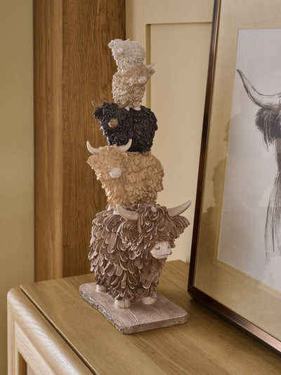 Next Hamish The Highland Cow Stacked Ornament - 39cm- Buy online at McGrocer