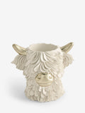 Hamish Highland Cow head vase cream gold (British brand)