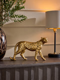 Luca gold leopard ornament resin decor (British brand)