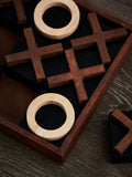 Brown Bronx wooden Noughts & Crosses game - British product