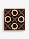 Brown Bronx wooden Noughts & Crosses game - British product