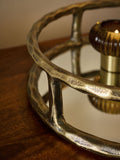 Decorative mirrored tray gold forged metal 8cm depth 32cm diameter, UK version