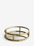 Decorative mirrored tray gold forged metal 8cm depth 32cm diameter, UK version