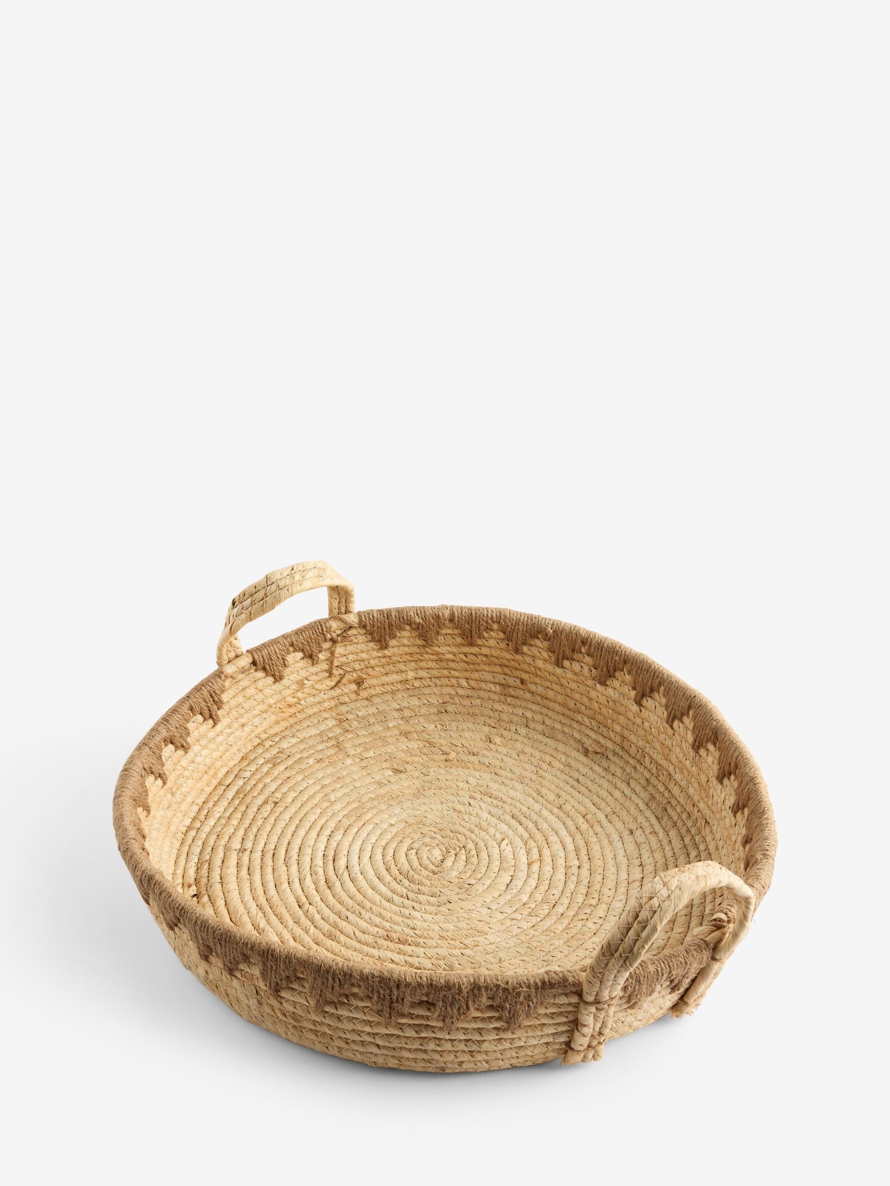 Woven Seagrass XL Decorative Tray, imported from the UK