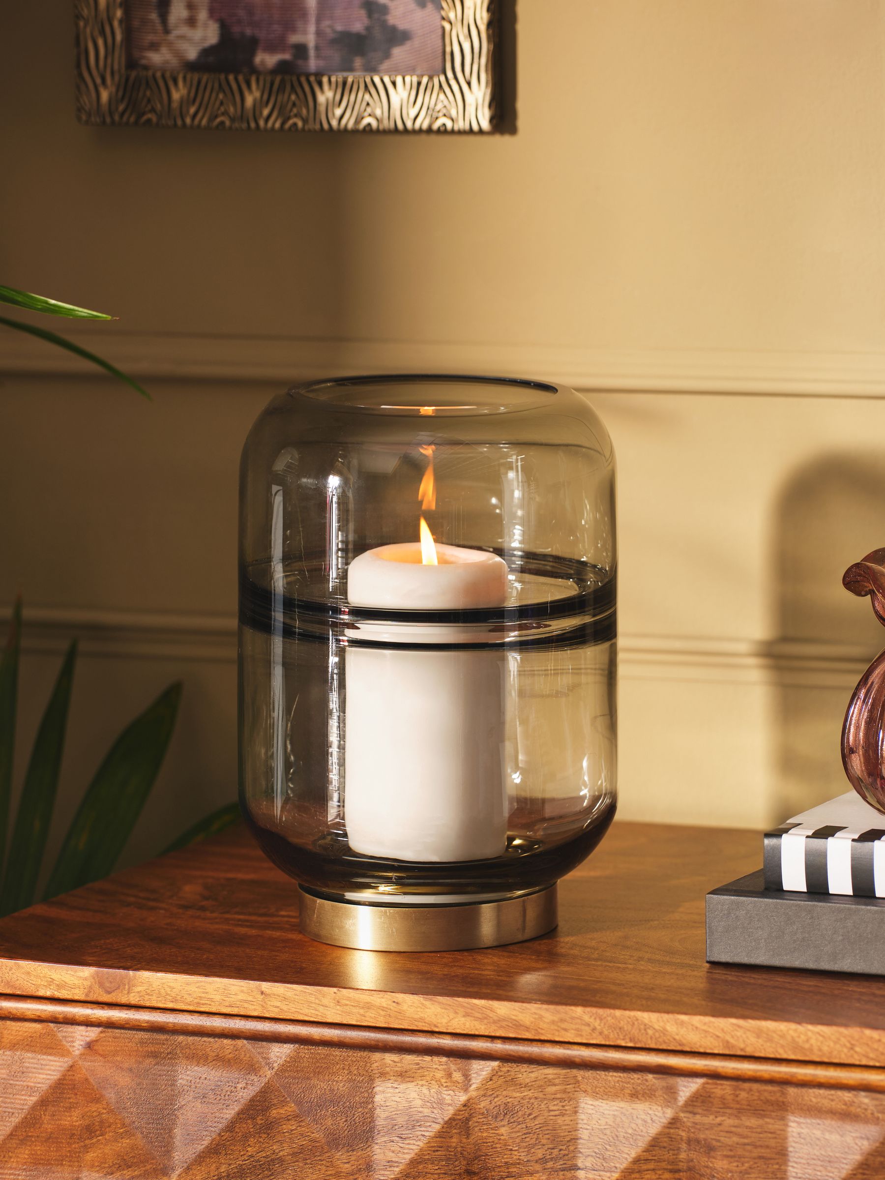 Multicolour Cooper Glass Candle Holder Set for Tea Lights