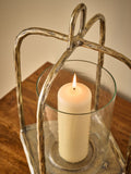 Gold Forged Metal Lantern candle holder 37cm, UK version