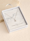 Sterling silver initial necklace pendant (British brand)