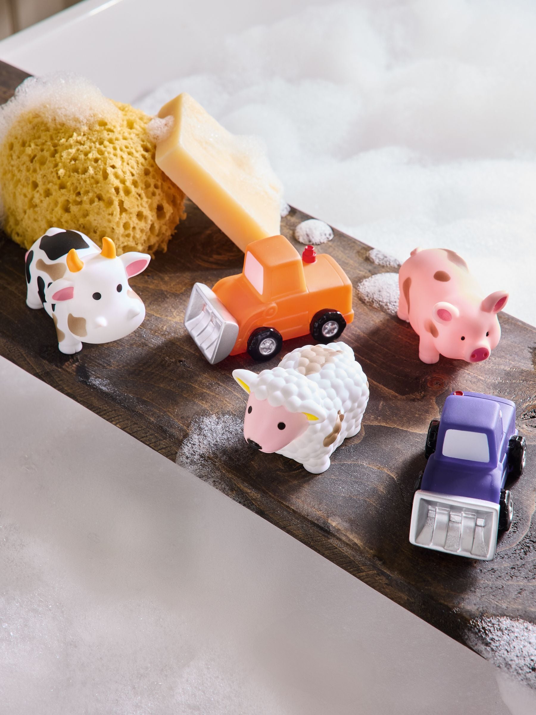 Farmyard bath buddies colour changing set, UK version