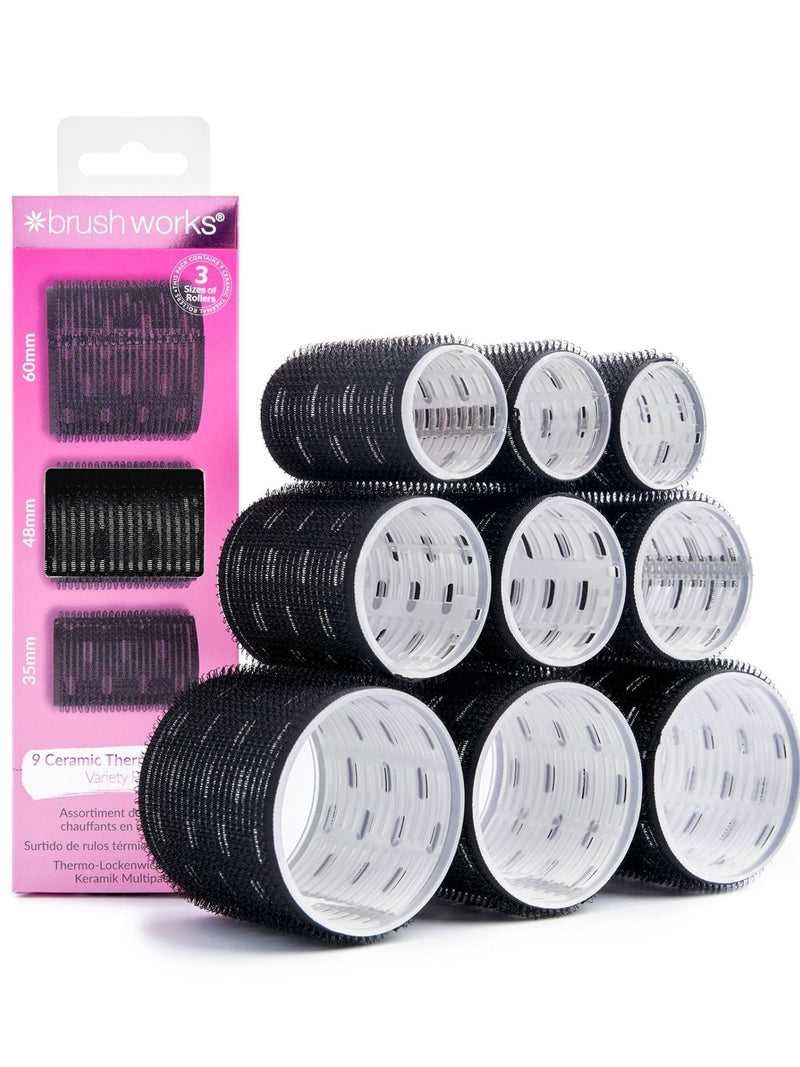 Brush Works variety pack of ceramic thermal rollers, imported from the UK