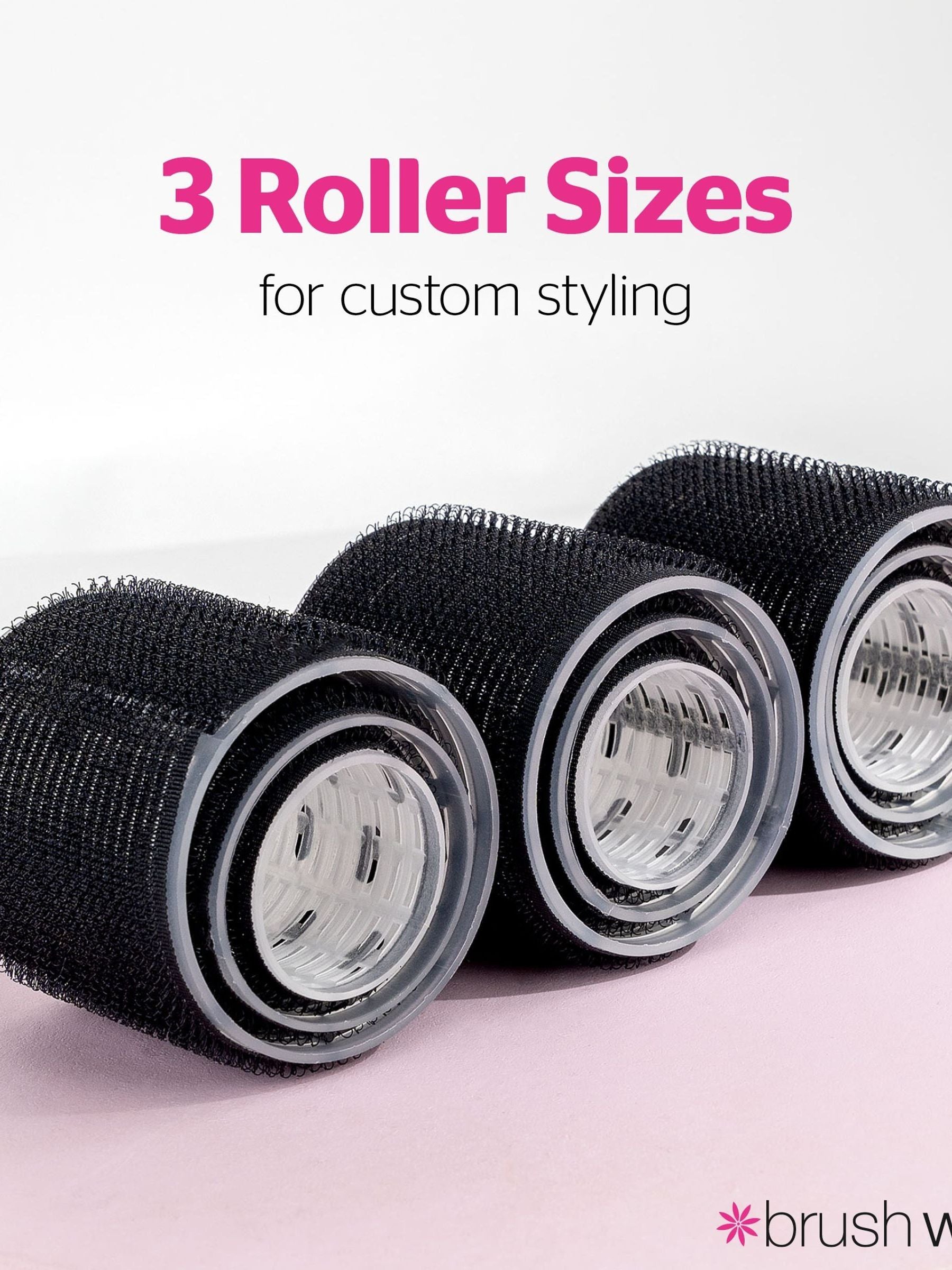 Brush Works variety pack of ceramic thermal rollers, imported from the UK
