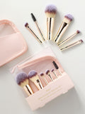 Mini makeup brush travel set with pouch, imported from the UK