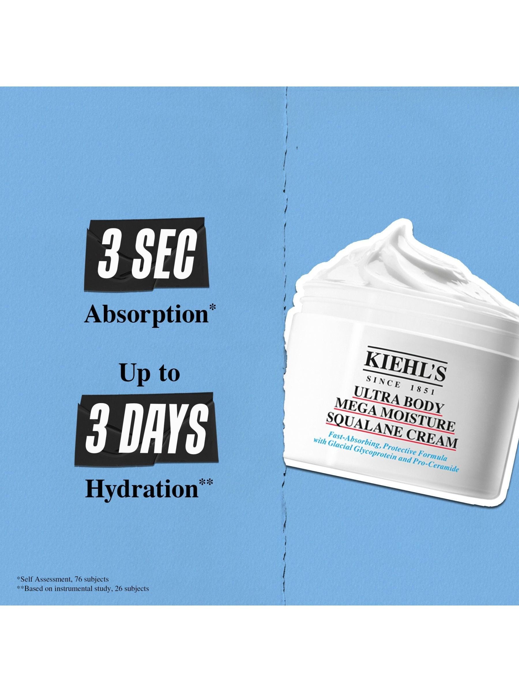 Kiehls Ultra Body Mega Moisture Squalane Cream 250ml, UK version