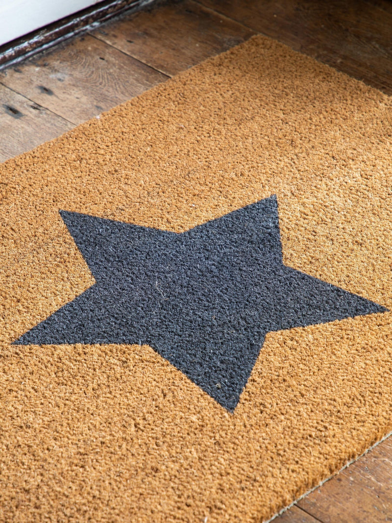 Gallery Home natural jumbo star coir doormat 60x90cm - British product