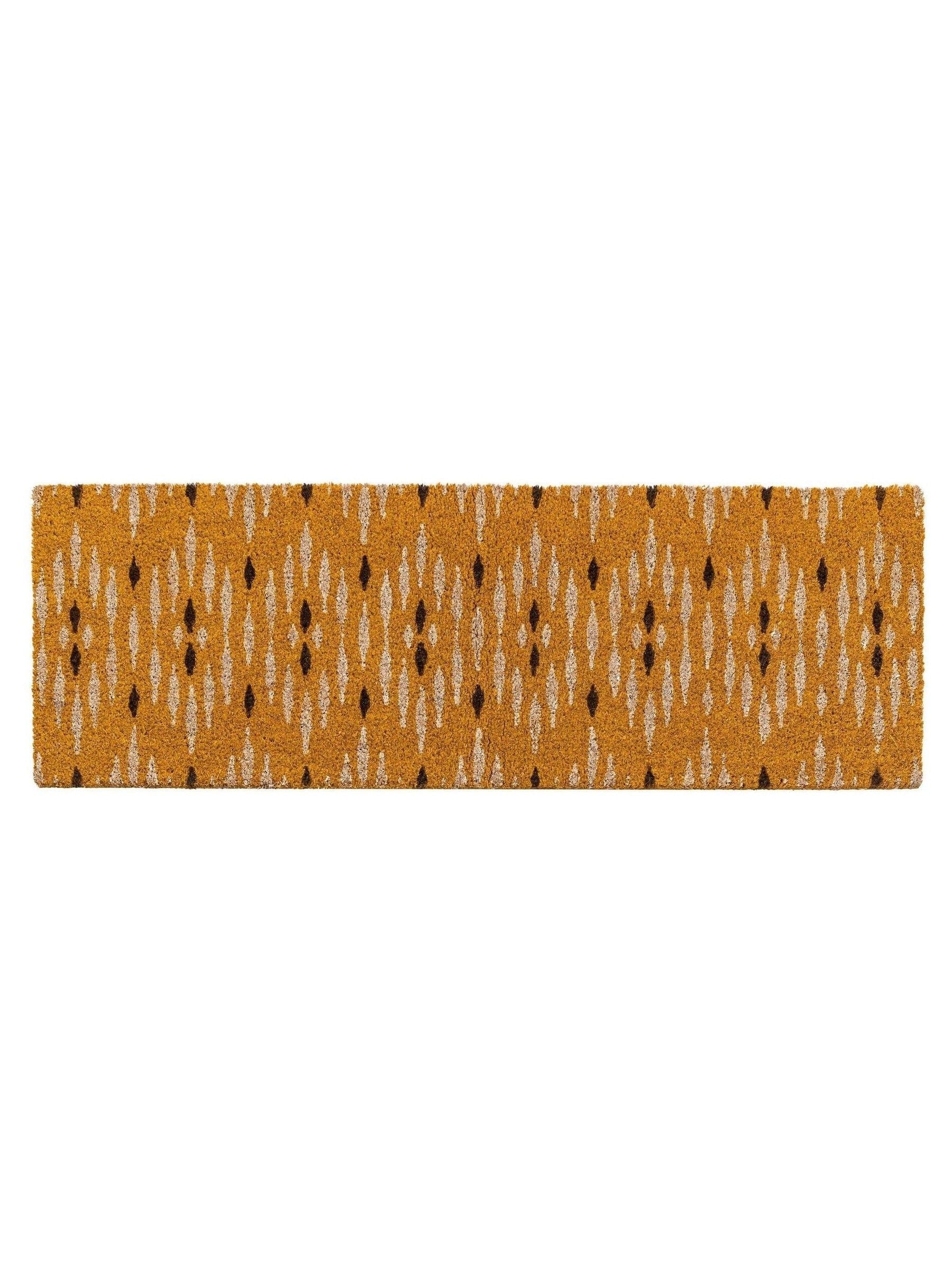 Gallery Home yellow ikat coir double doormat (British brand)