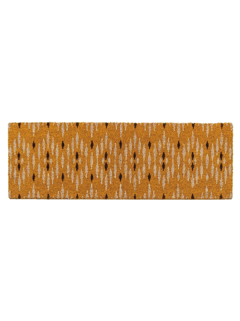 Gallery Home yellow ikat coir double doormat (British brand)