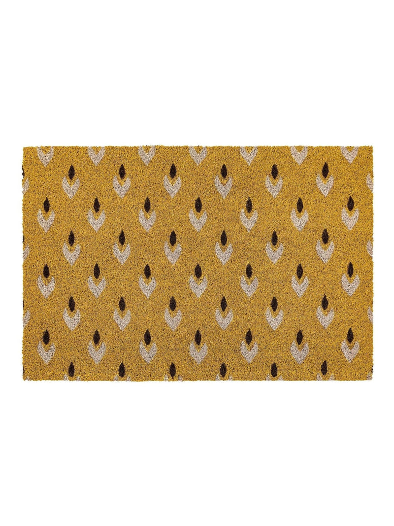 Gallery Home yellow ikat coir doormat 60x90cm (British brand)