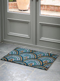 Gallery Home Blue Ikat Peacock doormat 60x90cm - British product