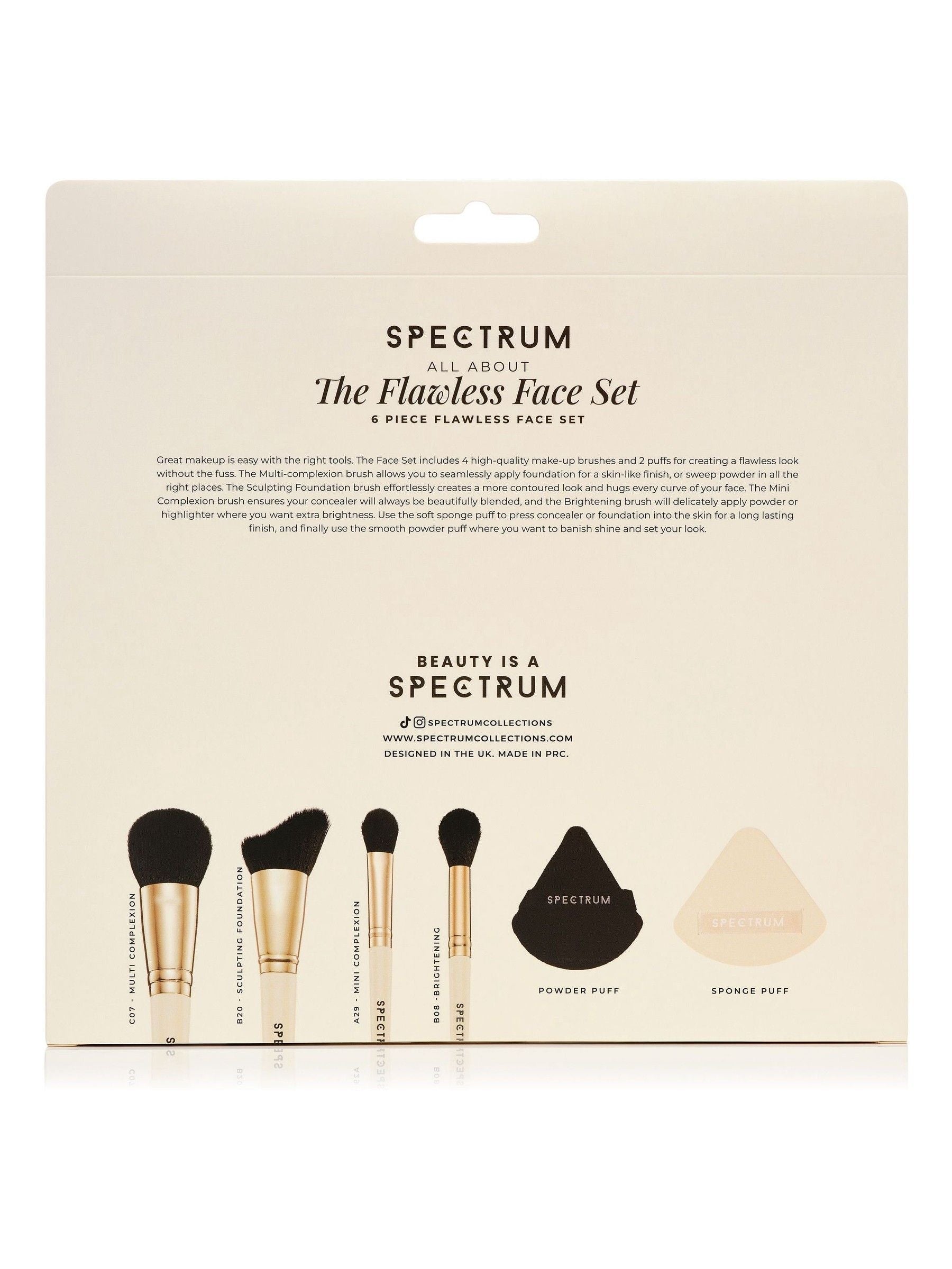 Spectrum Collections flawless face brush set 6 piece (British brand)