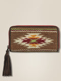 Ariat brown handwoven wool clutch wallet 7.5in x 4.5in - British product
