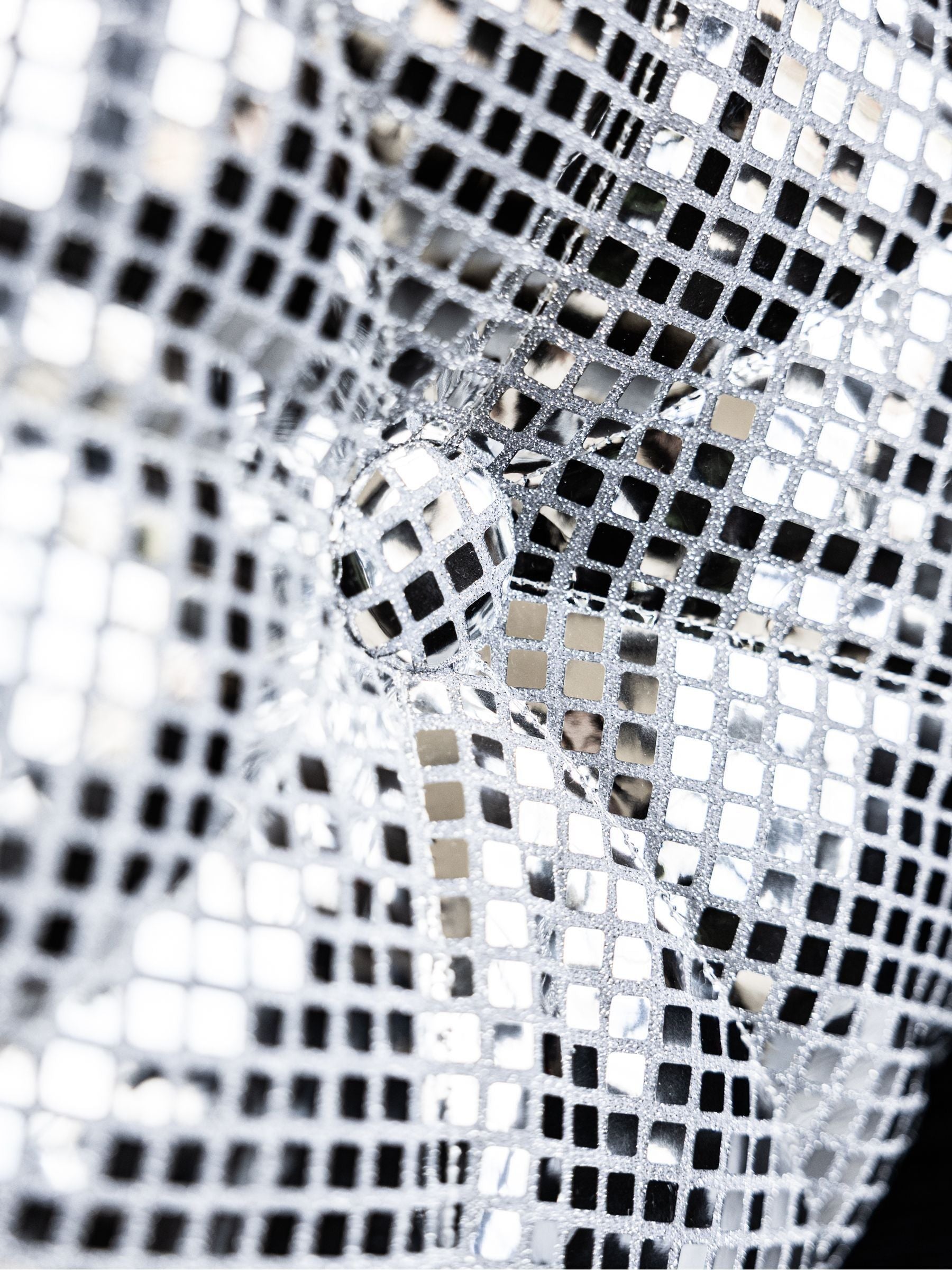 Rockett St George silver sequin discoball cushion 40cm - British product