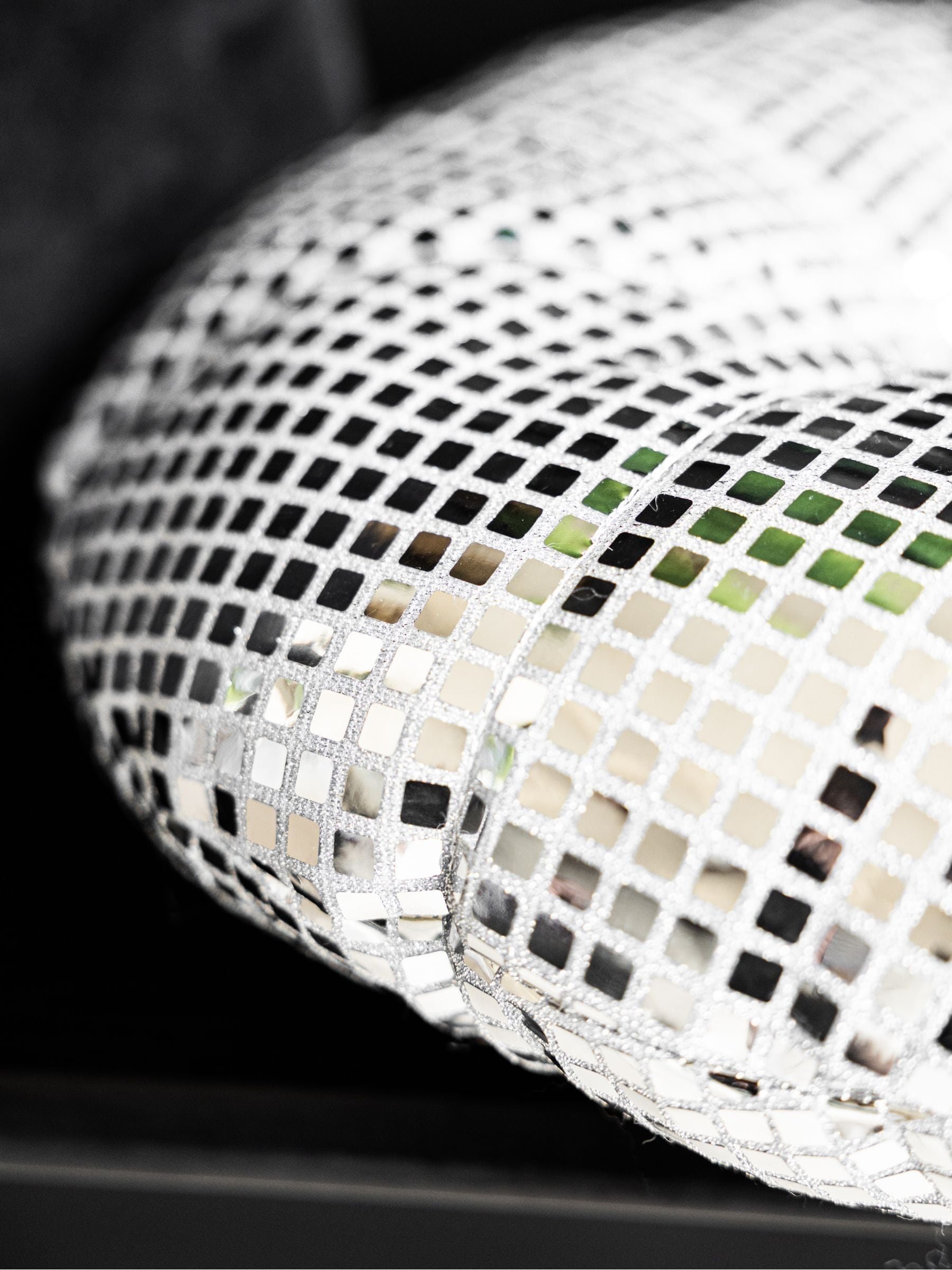 Rockett St George silver sequin discoball cushion 40cm - British product