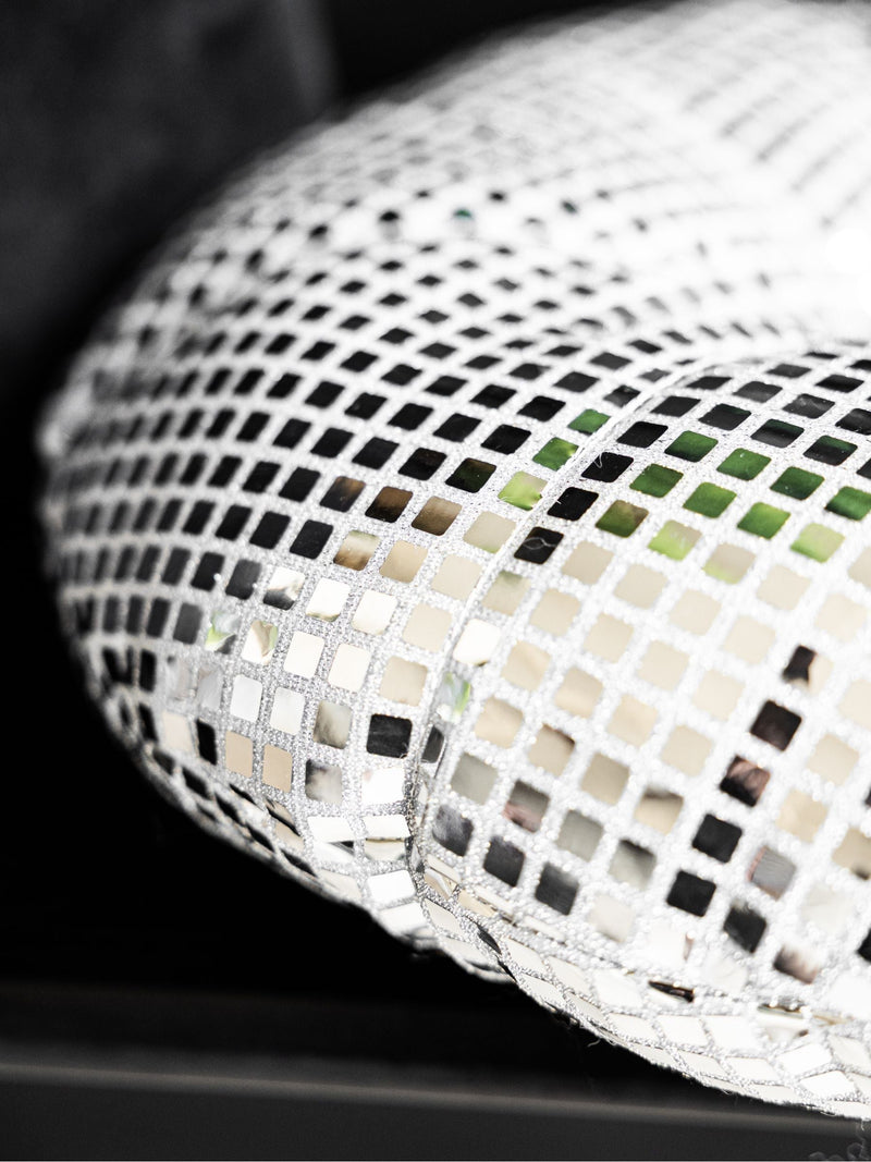 Rockett St George silver sequin discoball cushion 40cm - British product