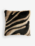 Rockett St George black tiger animal swirl faux fur cushion 50cm, UK version