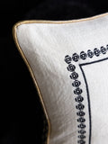 Rockett St George slogan embroidered cushion 30x50cm - British product