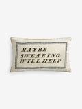 Rockett St George slogan embroidered cushion 30x50cm - British product