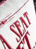 Rockett St George Take A Seat embroidered cushion 45cm - British product