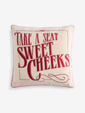 Rockett St George Take A Seat embroidered cushion 45cm - British product