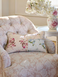 Shabby Chic floral patchwork cushion 30x50cm - British product