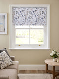 Honesty Leaf blackout roller blind natural blue, UK version