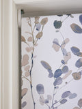 Honesty Leaf blackout roller blind natural blue, UK version