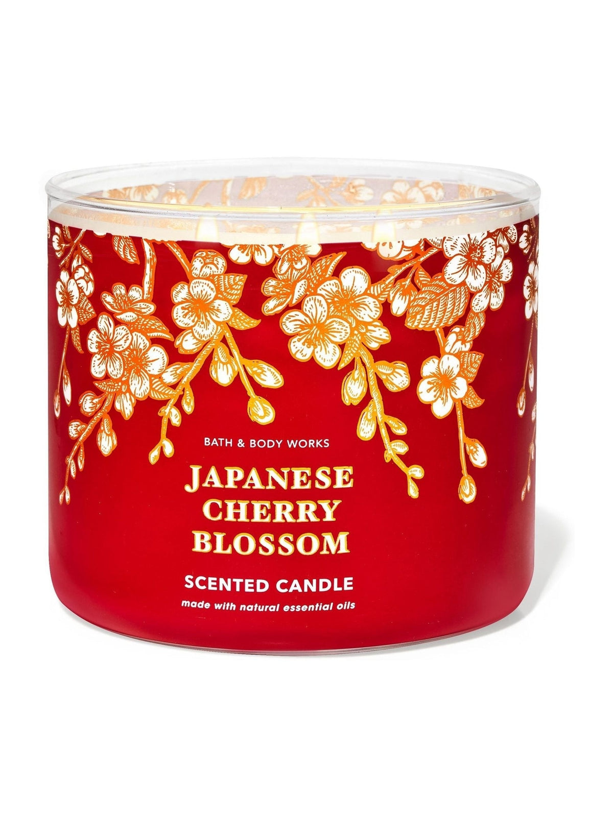 Bath & Body Works Japanese Cherry Blossom 3-Wick Candle 411g (British brand)