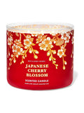 Bath & Body Works Japanese Cherry Blossom 3-Wick Candle 411g (British brand)