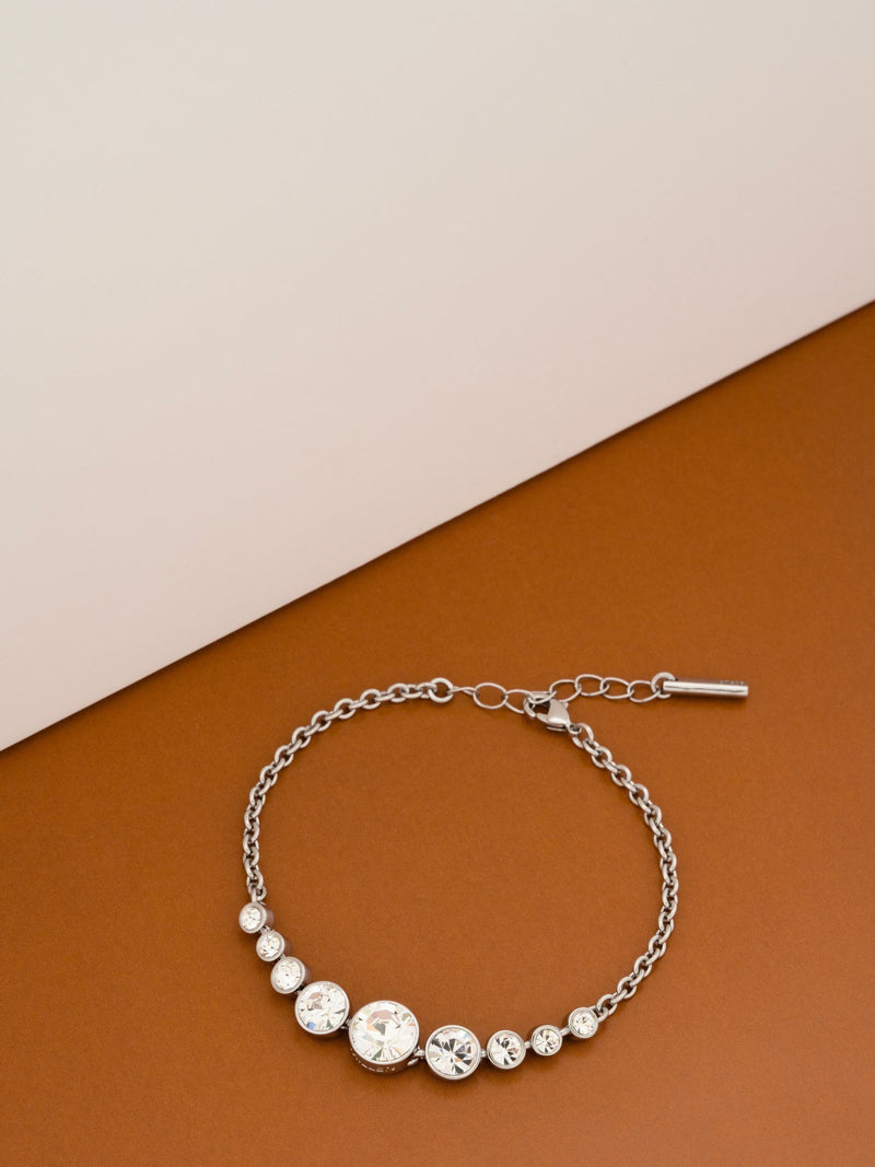 Karen Millen Crystal Flow Bracelet Silver Tone, UK version