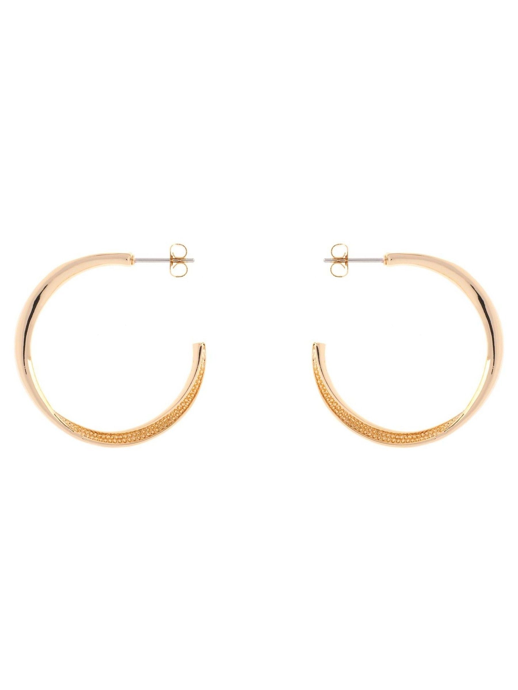 Karen Millen goldfarbene Creolen mit verdrehtem Muster, UK-Version