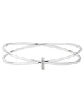 Karen Millen Silver Tone Oval Chain Bangle 6.9cm imported from the UK