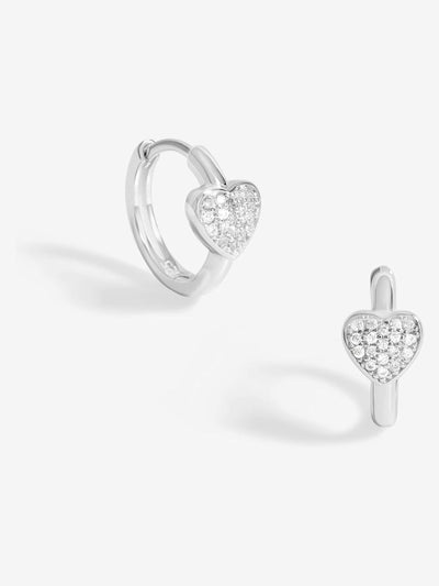 Als nächstes Simply Silver Silber Ton 925 Pavé Herz Huggie Hoop Ohrringe - Online bei McGrocer kaufen