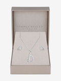 Sterling Silver and Cubic Zirconia Heart Jewellery Set - Gift Boxed