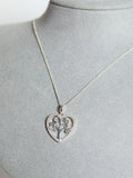 Simply Silver Tree of Love Heart Pendant sterling silver (British brand)