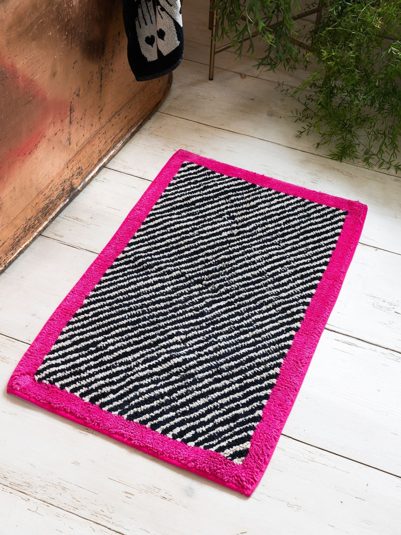 Rockett St George Sandstripe bath mat 50x80cm, imported from the UK