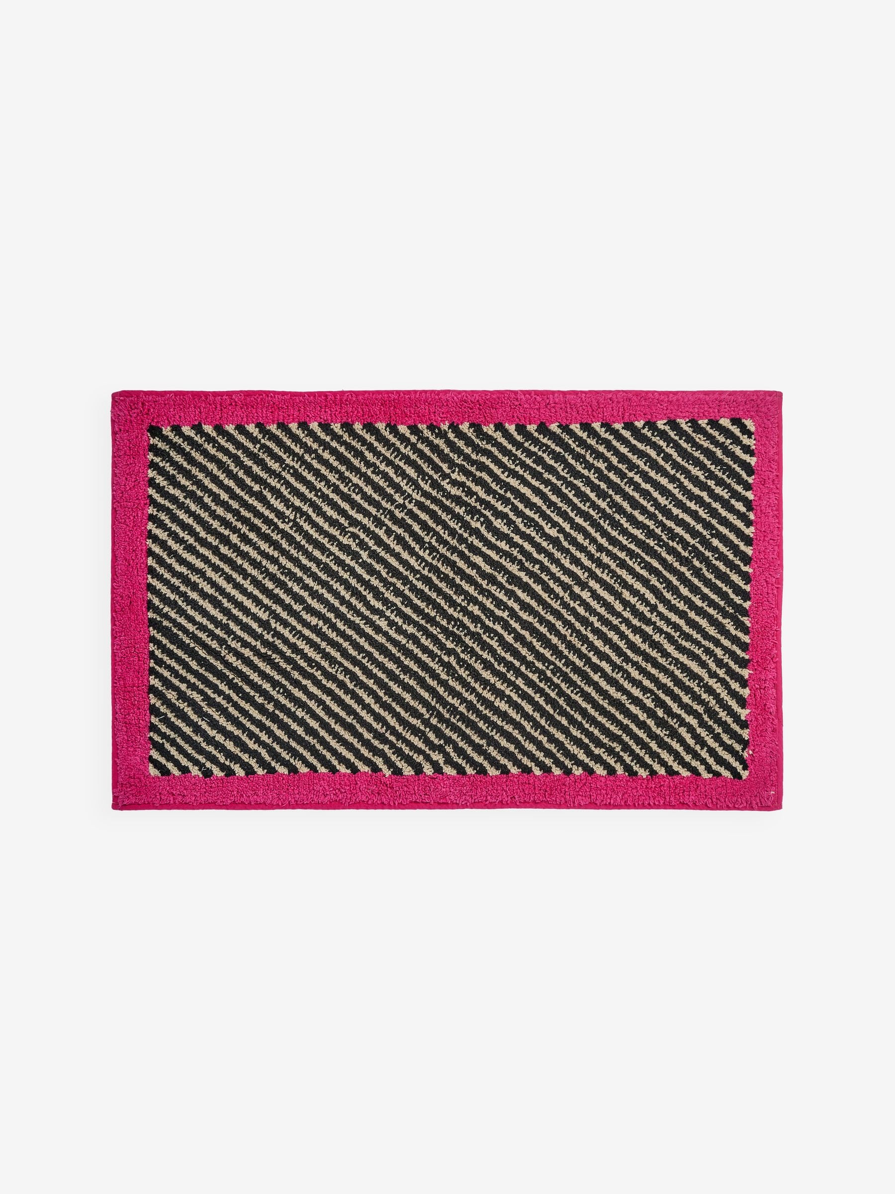 Rockett St George Sandstripe bath mat 50x80cm, imported from the UK