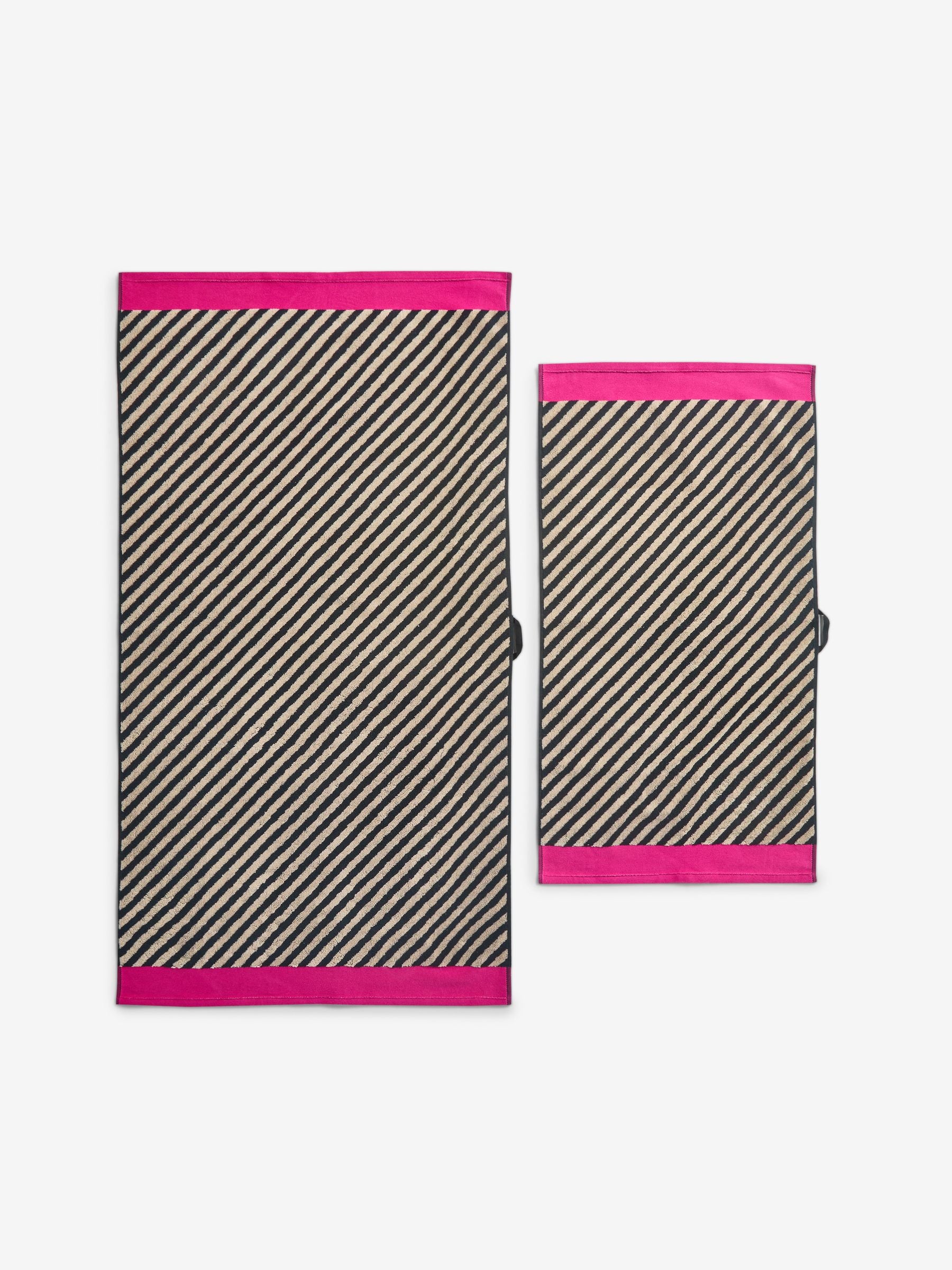 Rockett St George multi sandstripe cotton towel (British brand)