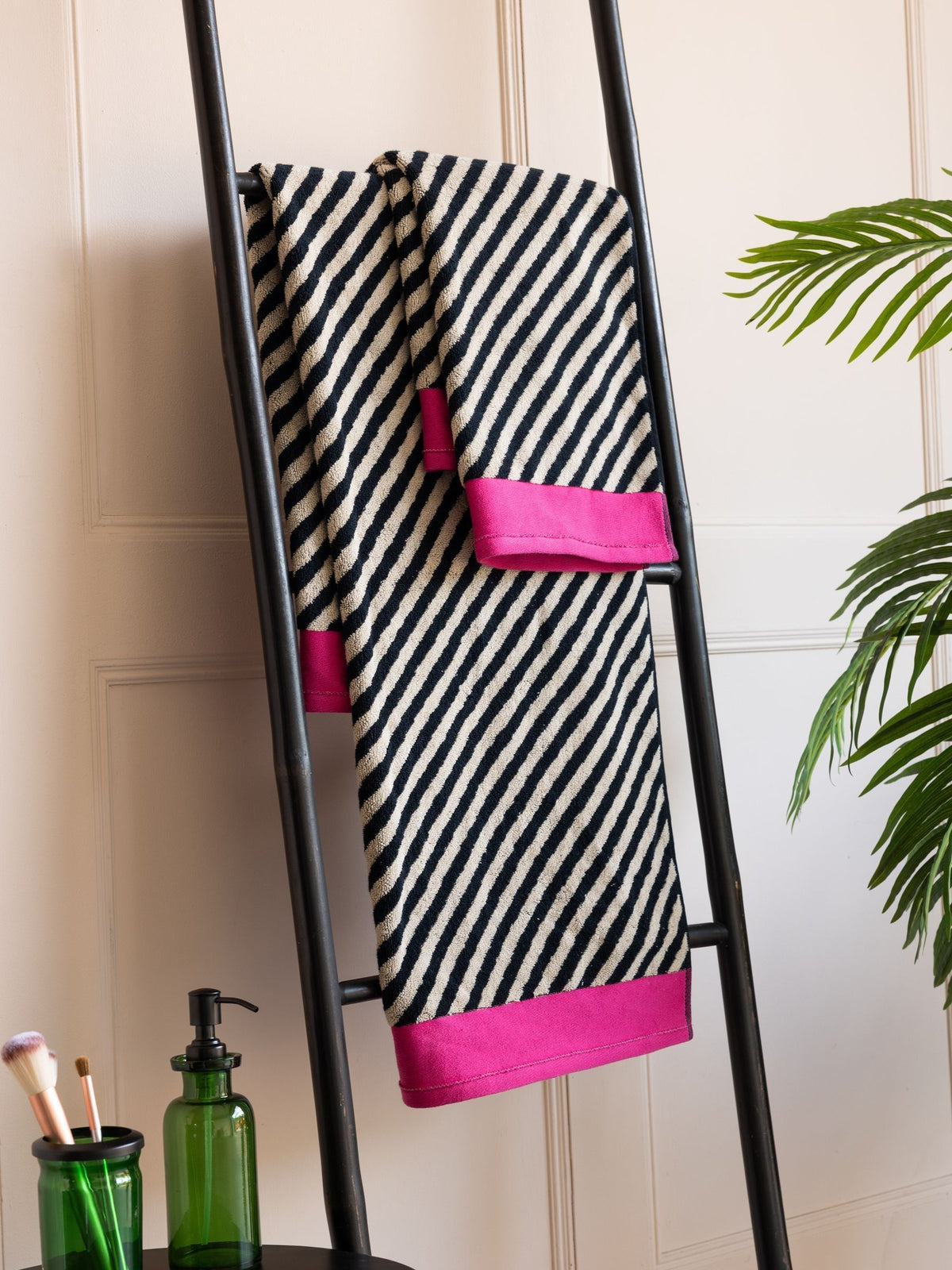 Rockett St George multi sandstripe cotton towel (British brand)